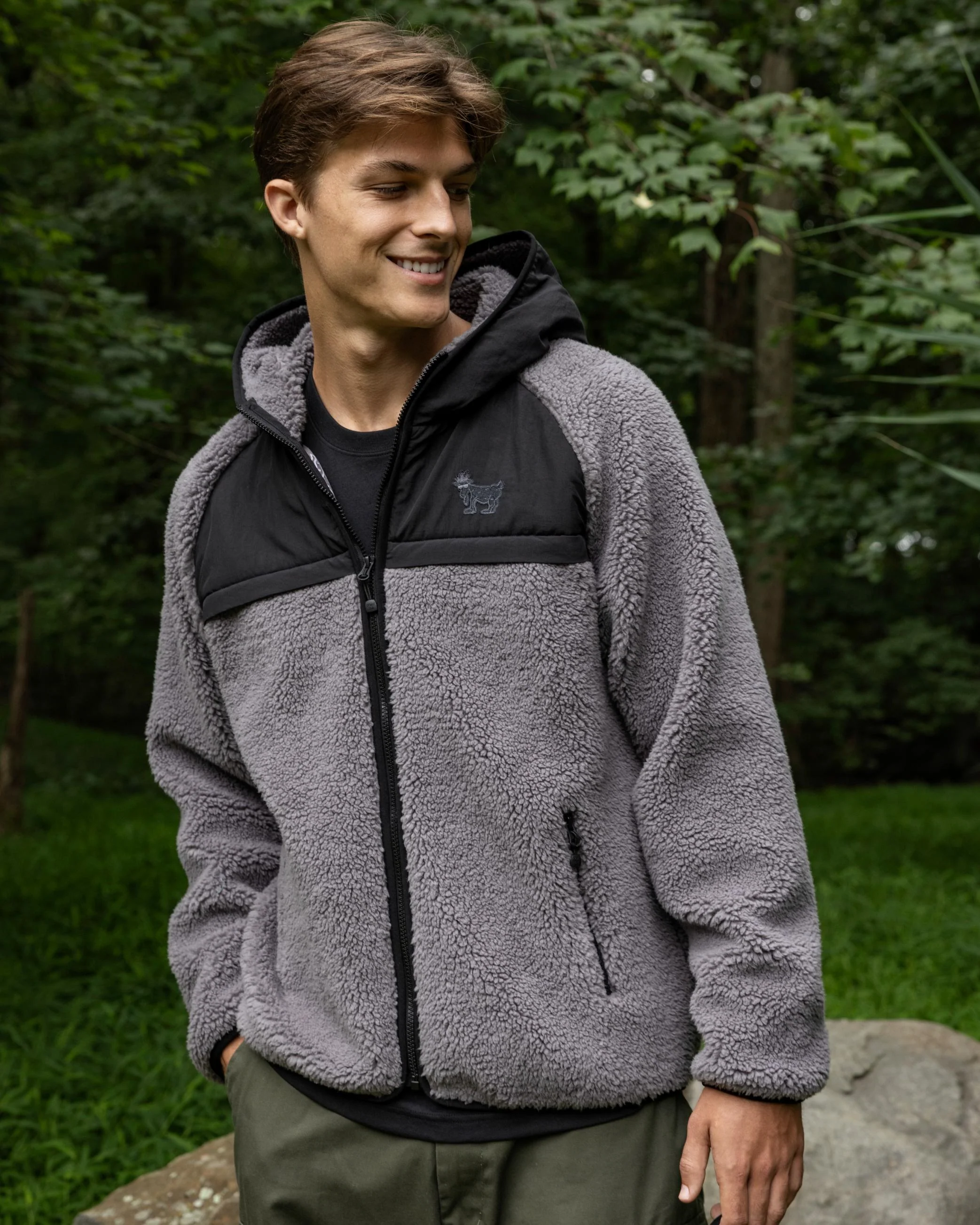 Zip-Up Hooded Sherpa