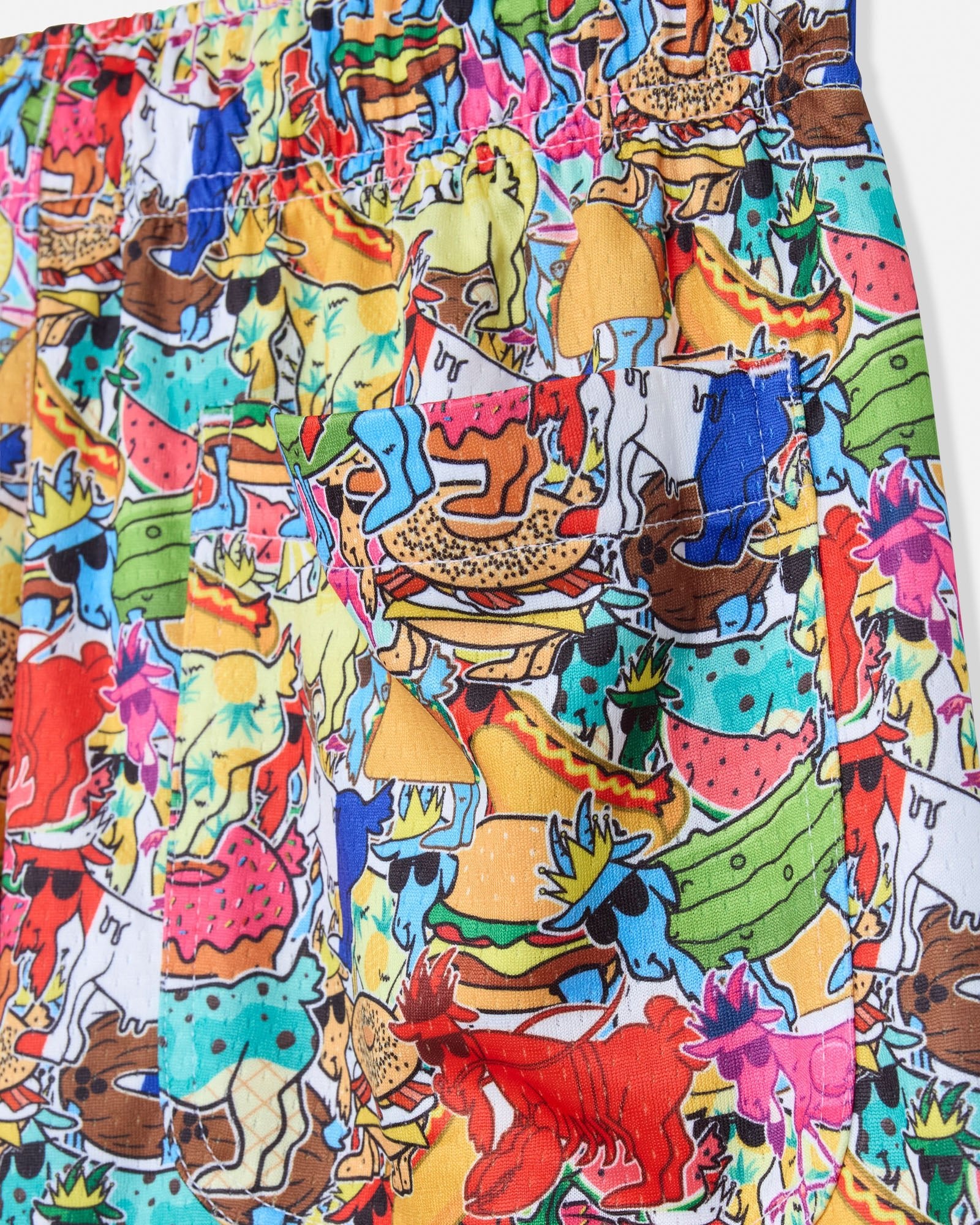 Kids' Sticker AOP Mesh Shorts
