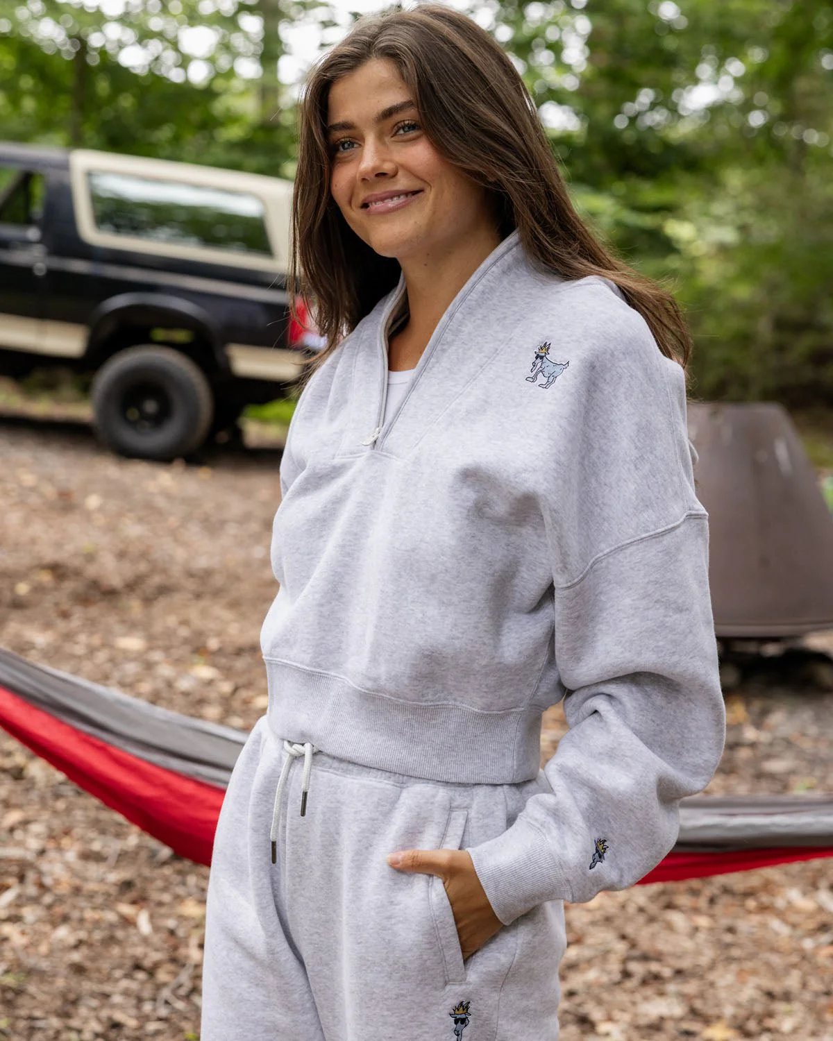 Women's Half-Zip Hooded Sweatshirt