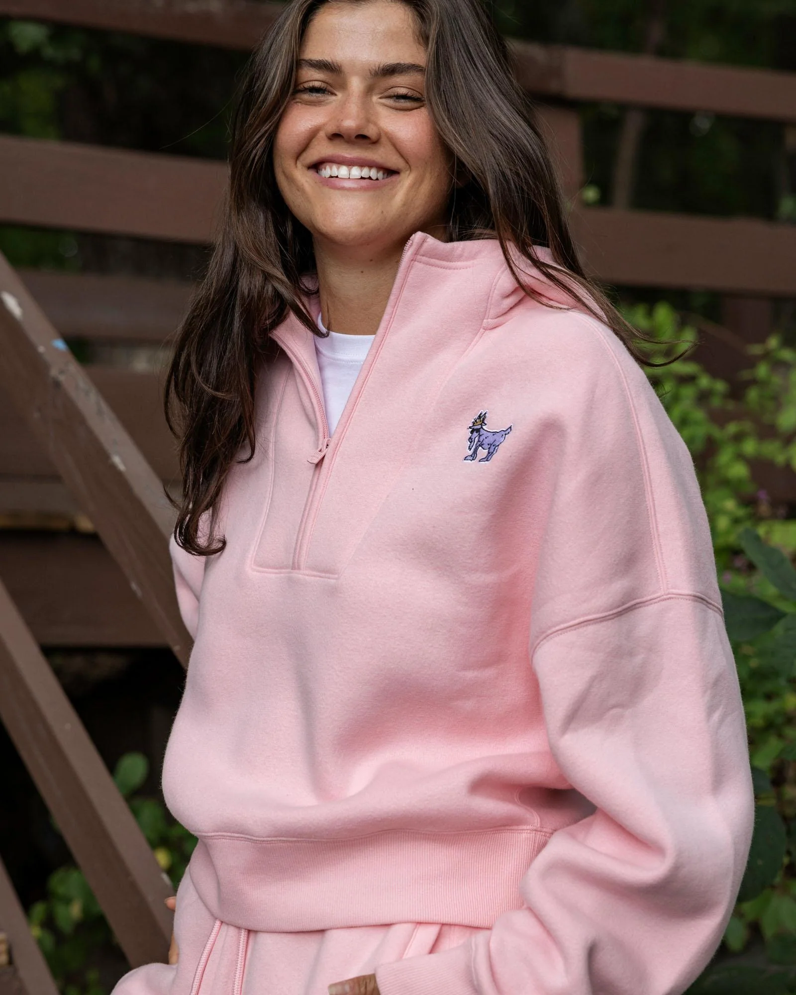 Women's Half-Zip Hooded Sweatshirt