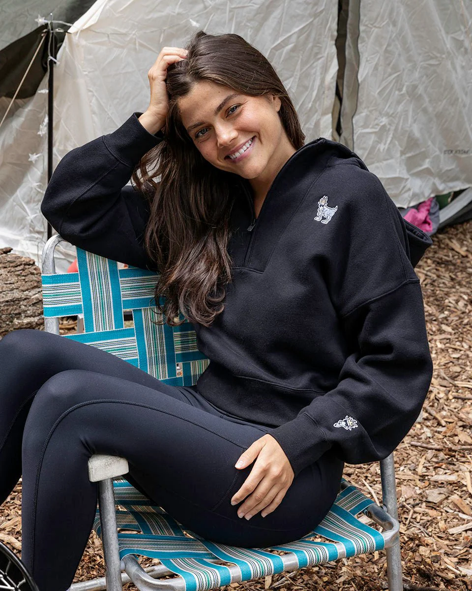 Women's Half-Zip Hooded Sweatshirt