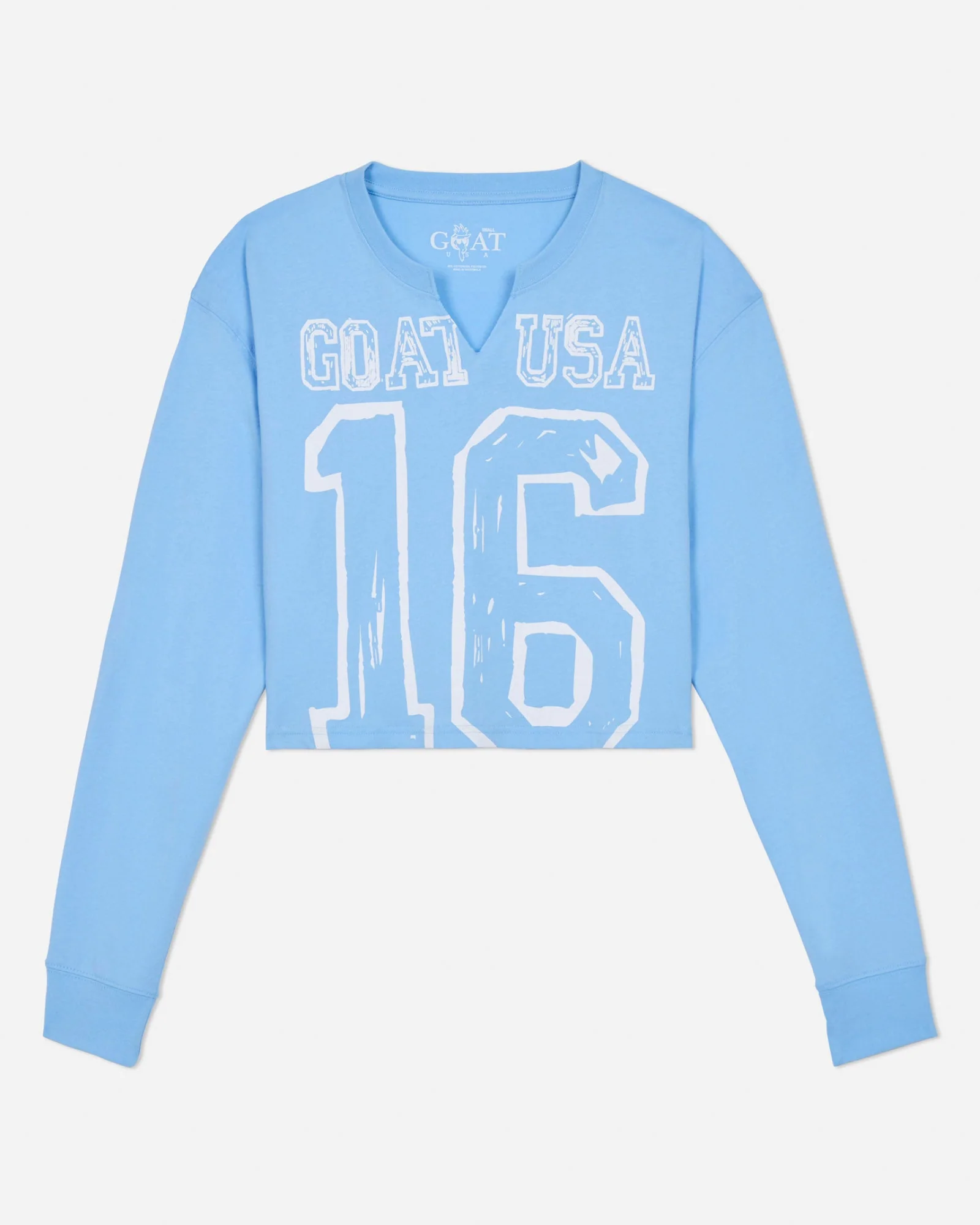 Women's GOAT USA Crop Long Sleeve T-Shirt