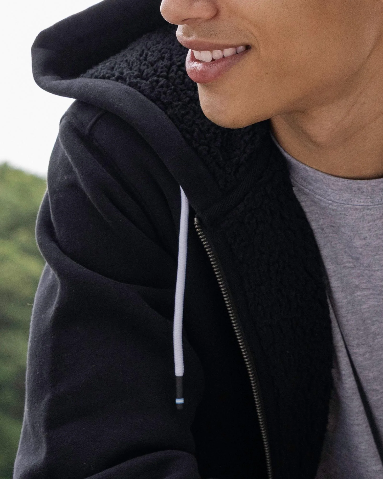 Sherpa-Lined Full-Zip Hooded Sweatshirt