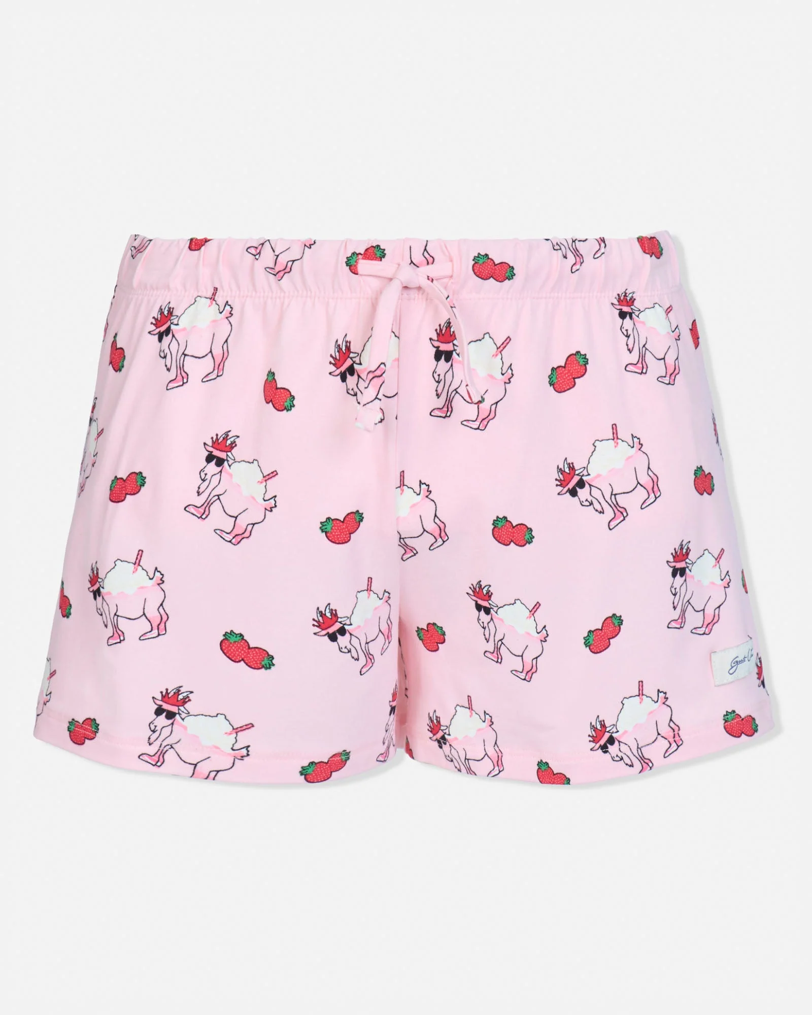 Girls' Strawberry Knit Pajama Shorts