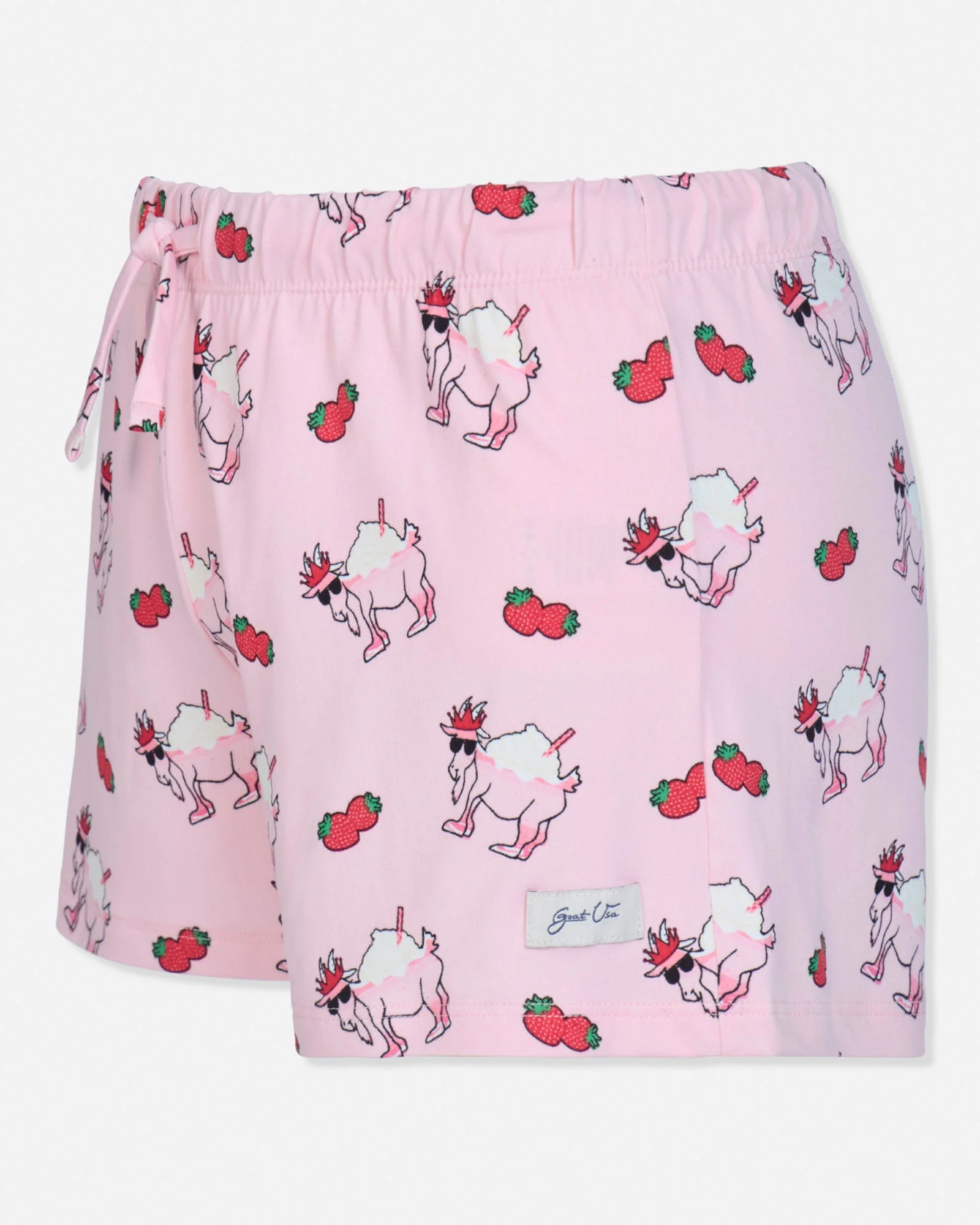 Girls' Strawberry Knit Pajama Shorts
