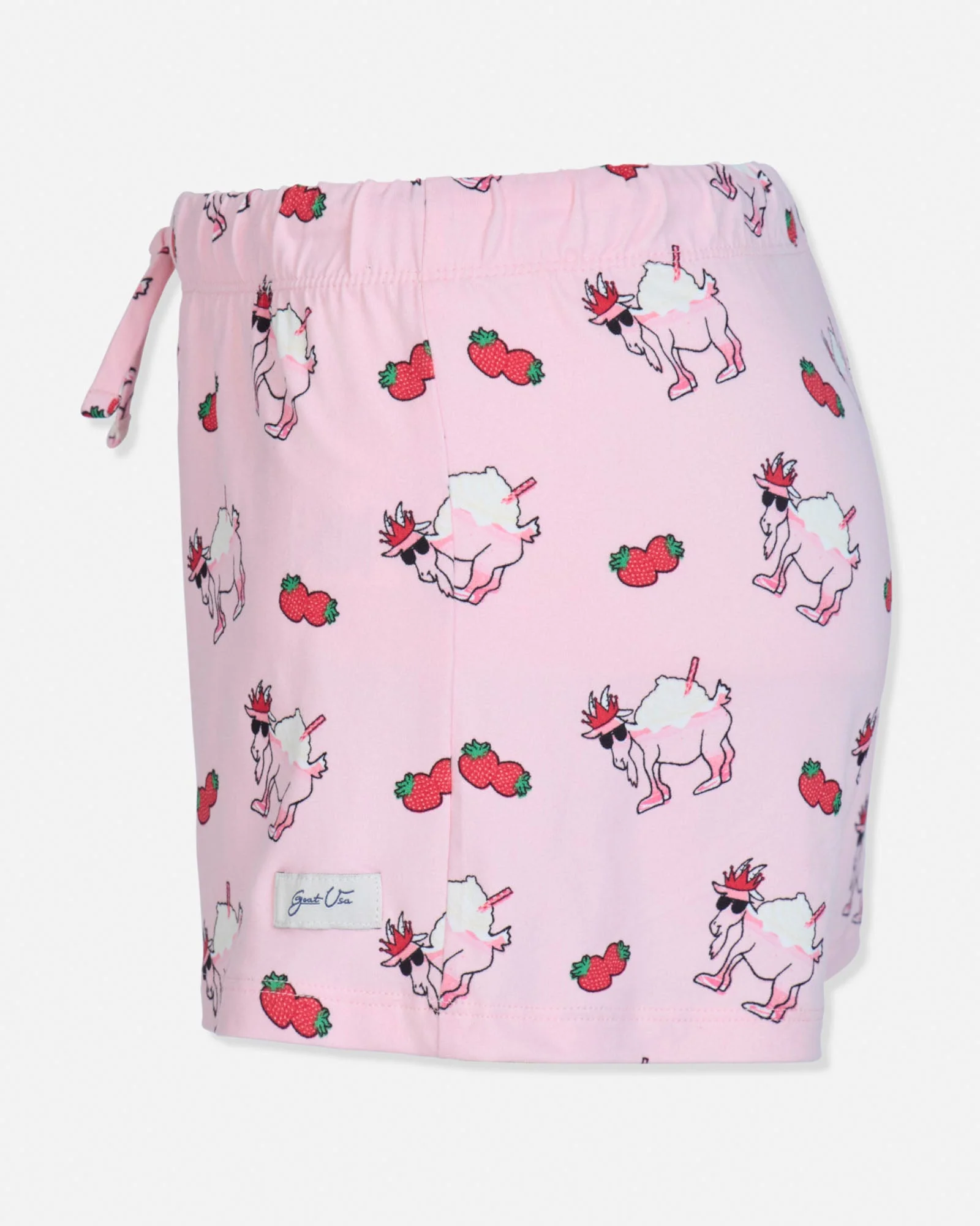 Girls' Strawberry Knit Pajama Shorts