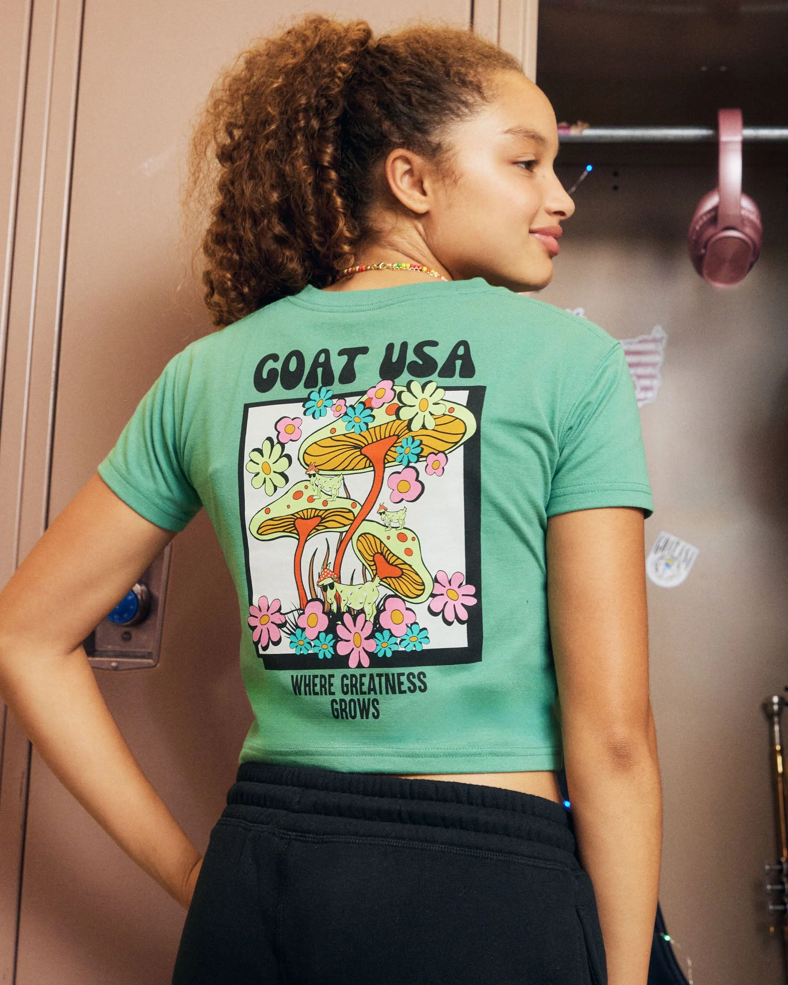 Women's Mushroom Crop Top